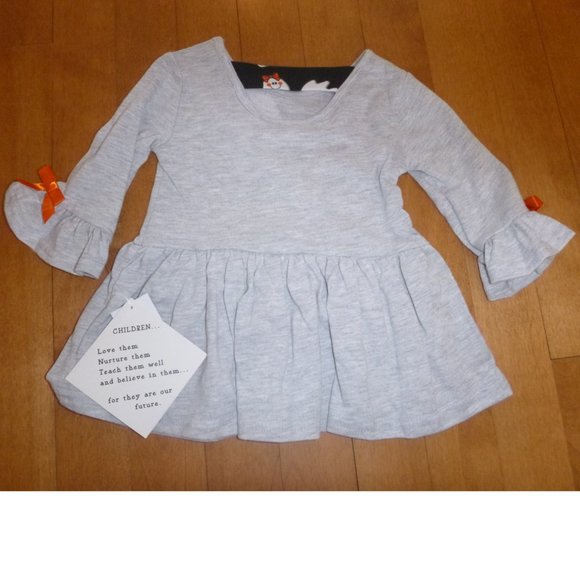 Baby Girls Halloween Friendly GHOST Outfit Tunic Leggings Size 12 mo  NWT - Picture 4 of 5